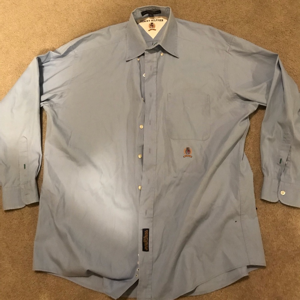 Tommy Hilfiger mens blue dress shirt